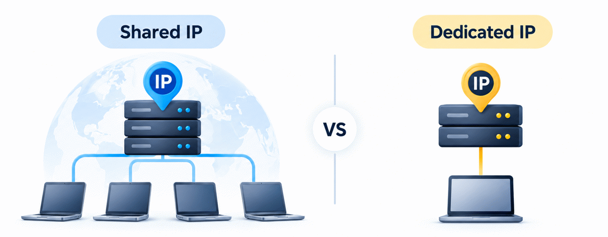 Shared IP vs Dedicated IP comparison