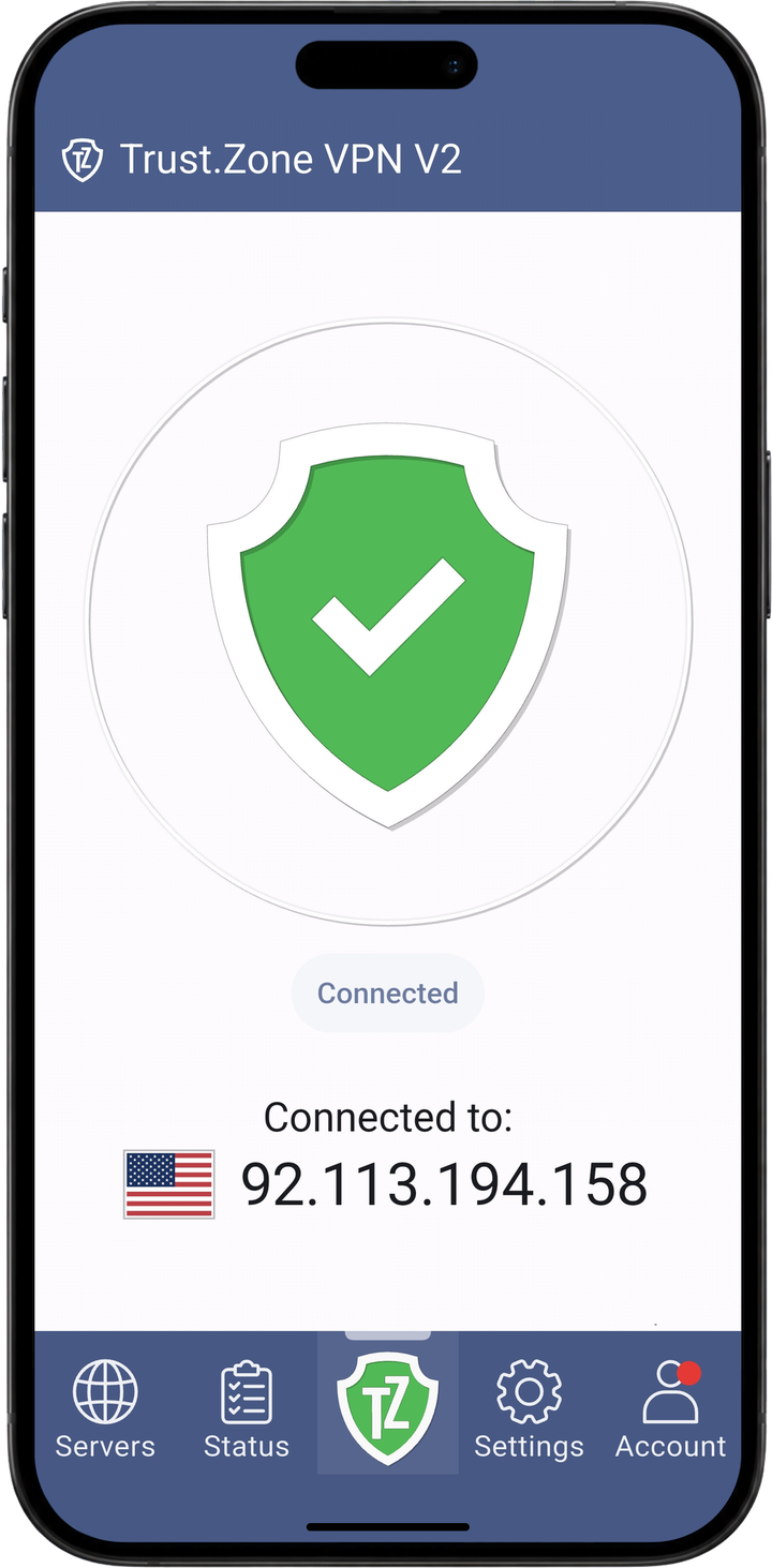 Trust.Zone VPN V2：已连接