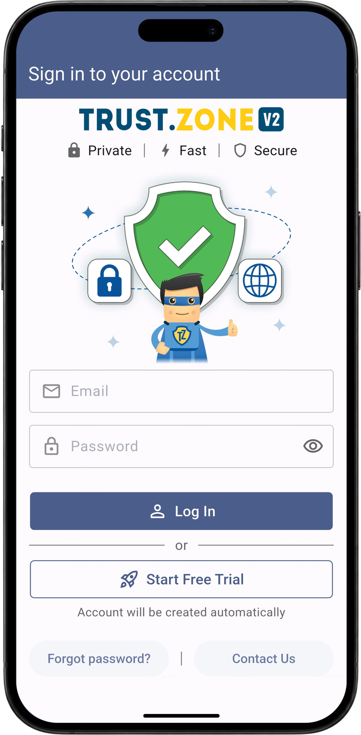 Trust.Zone VPN V2：登录