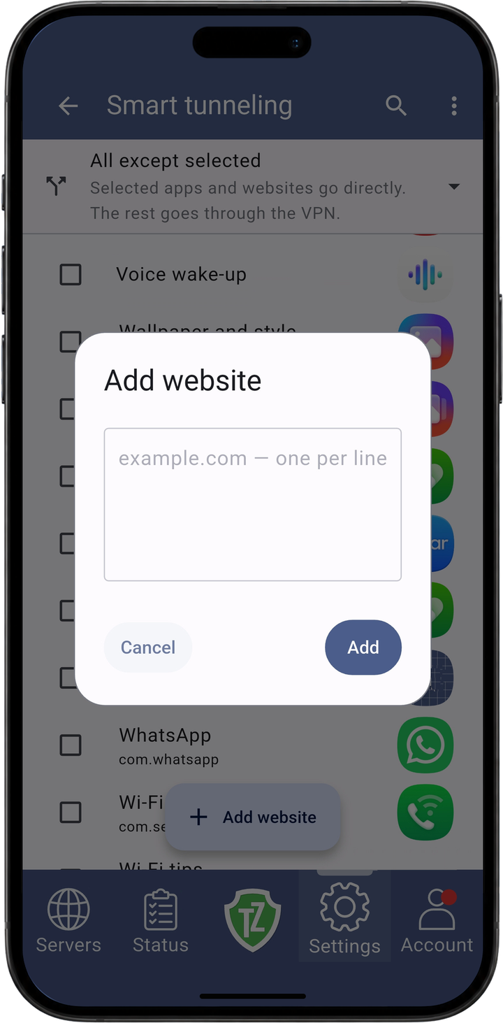 Trust.Zone VPN V2：智能分流