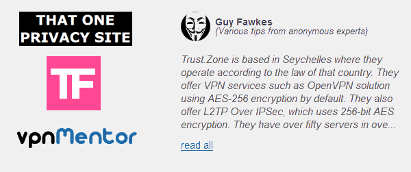 Trust.Zone VPN is in the List of the Best VPNs of 2016