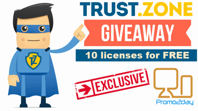 Trust.Zone gave away 10 premium licences for free