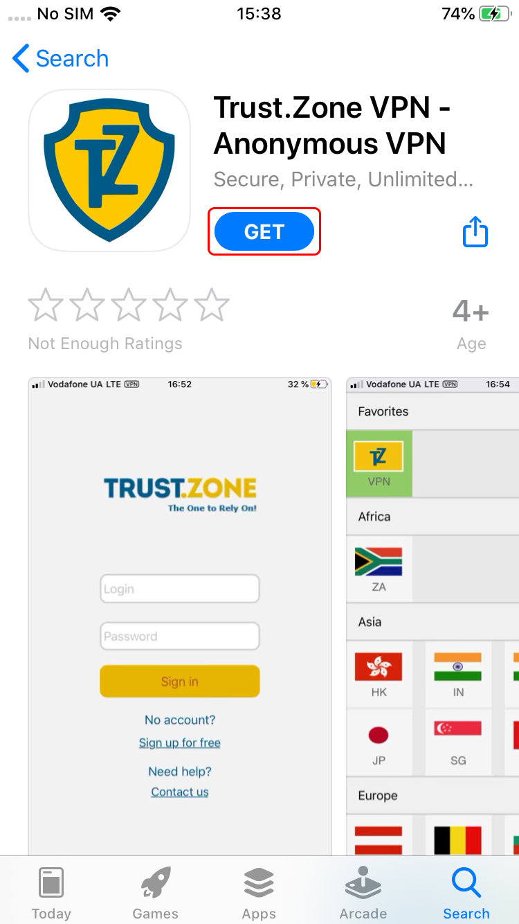 Настройка VPN. Шаг 4. iOS on iPhone. Trust.Zone VPN-клиент для iOS. Япония.  Инструкции по настройке VPN-соединения Trust.Zone VPN: Анонимный ВПН #1 -  Разблокирует любой сайт